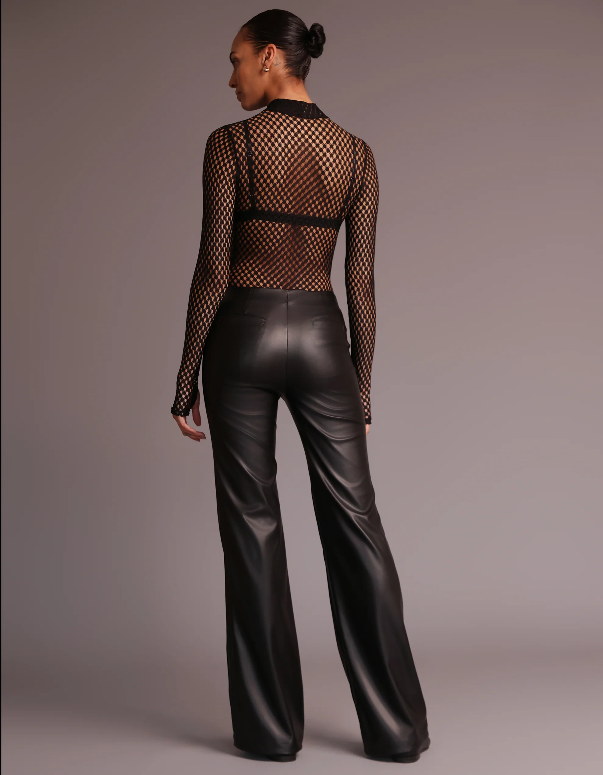 AIMEE LEATHER PANTS [BLACK] - Image 5