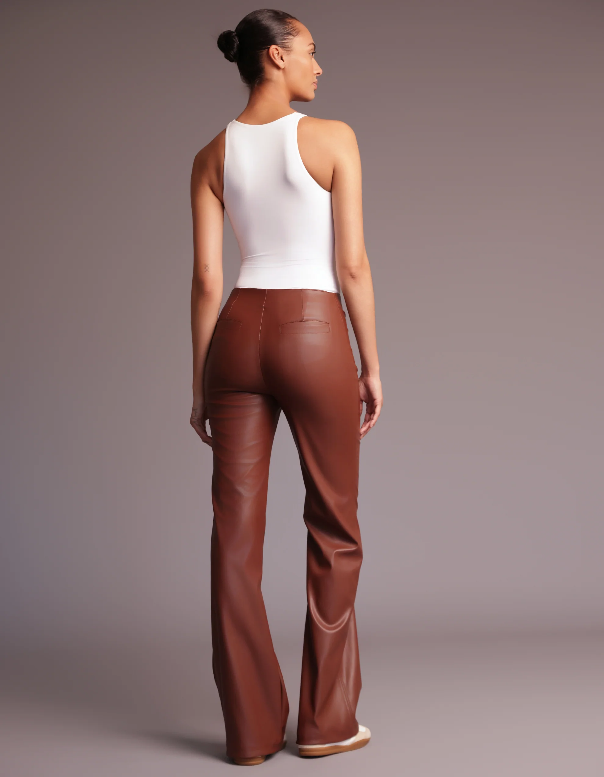 AIMEE LEATHER PANTS [Mocha] - Image 6