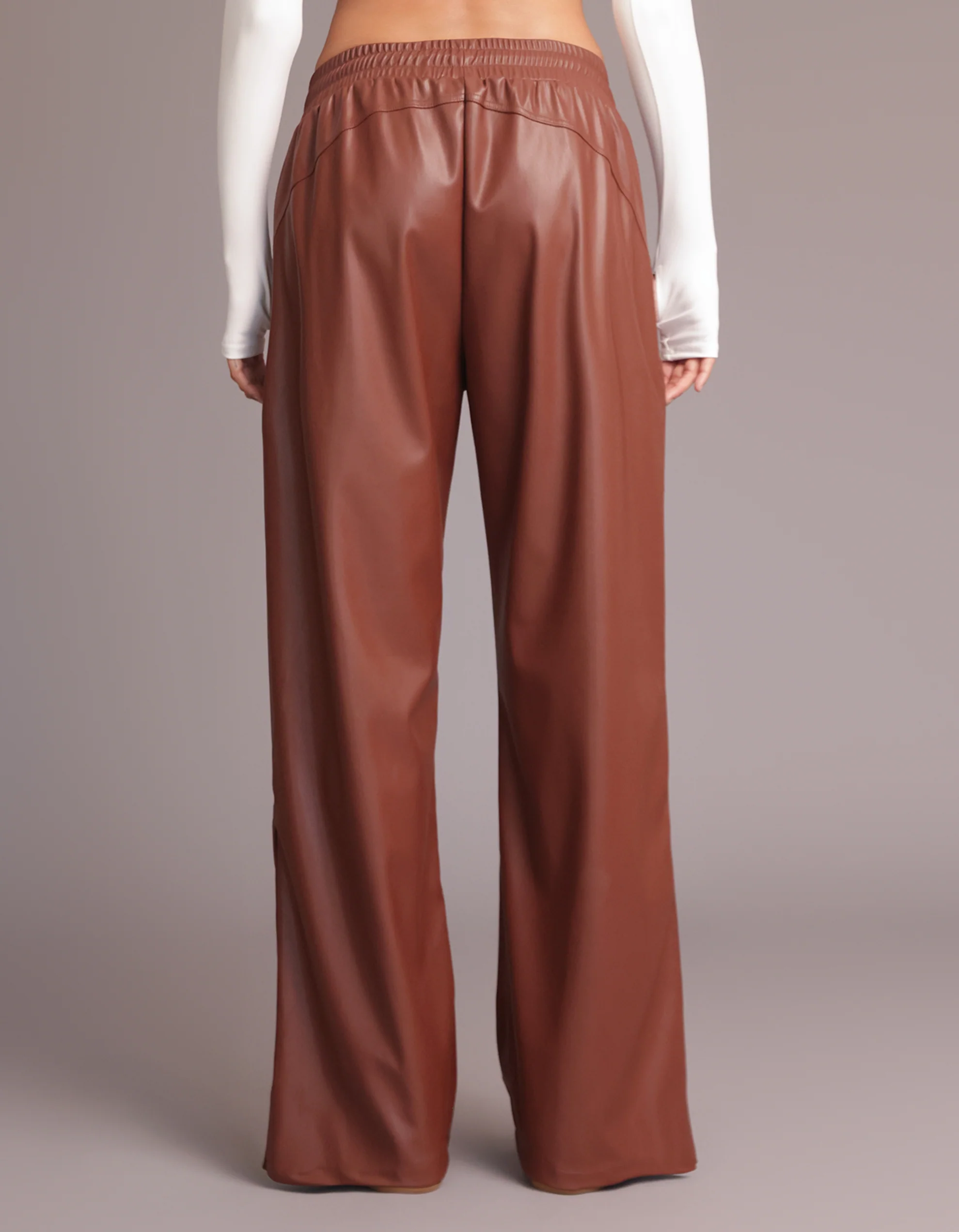CARA LEATHER PANTS [Mocha] - Image 2