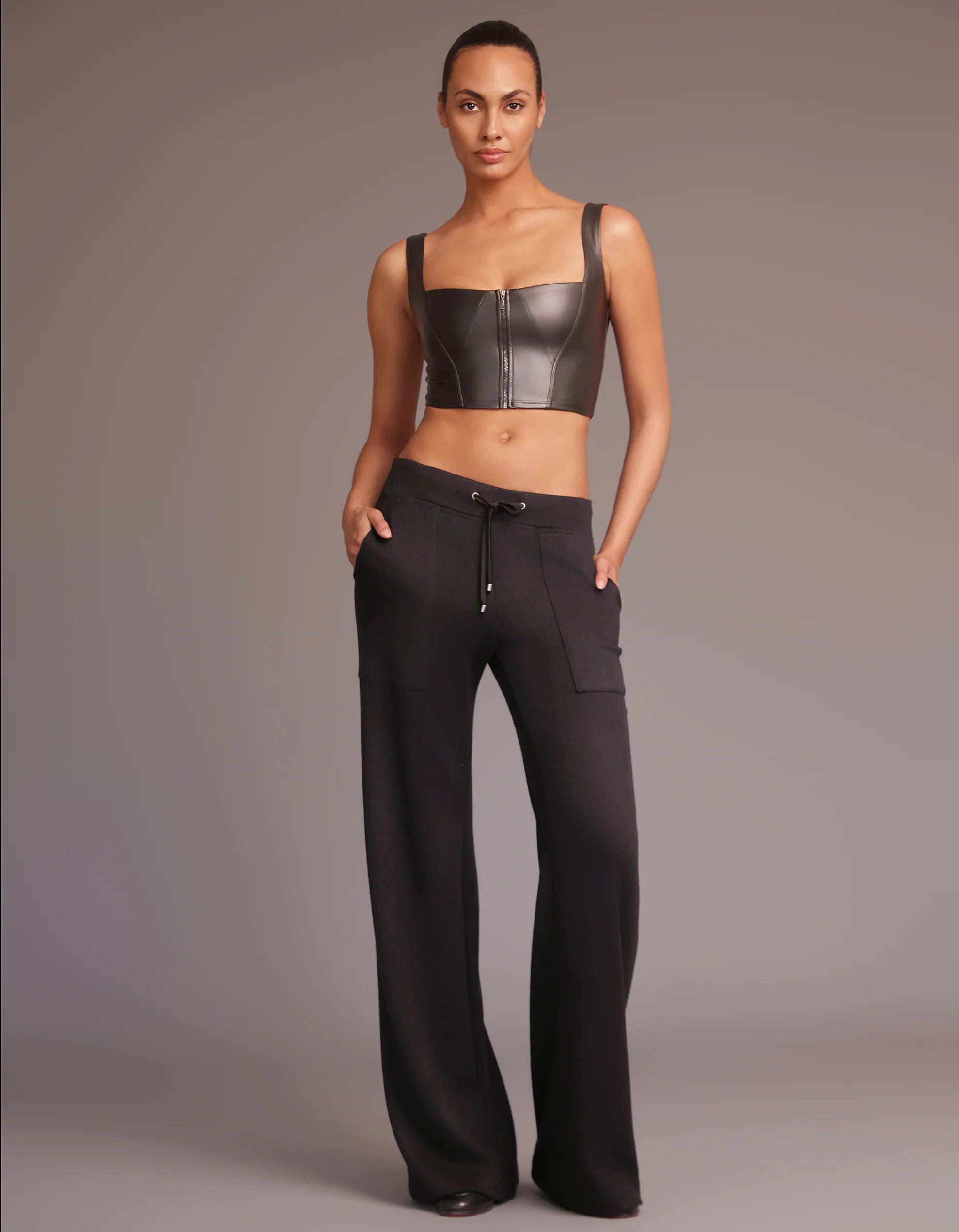 LEATHER BUSTIER [BLACK] - Image 4