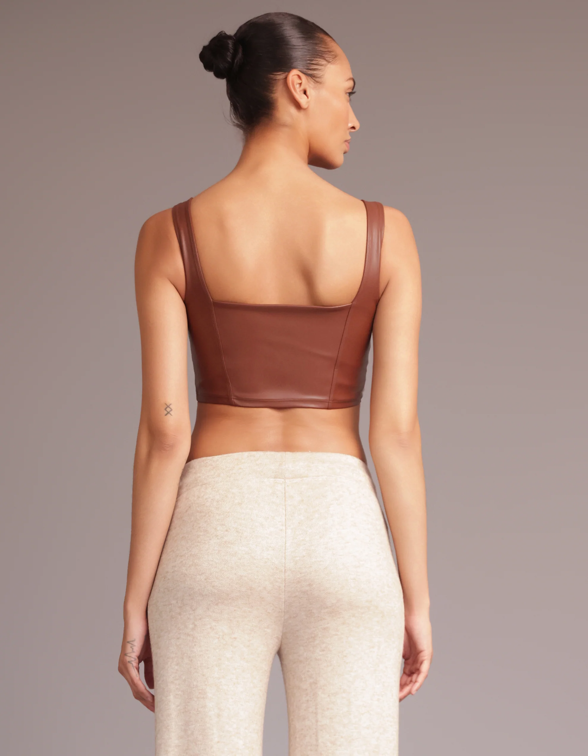 LEATHER BUSTIER [Mocha] - Image 2