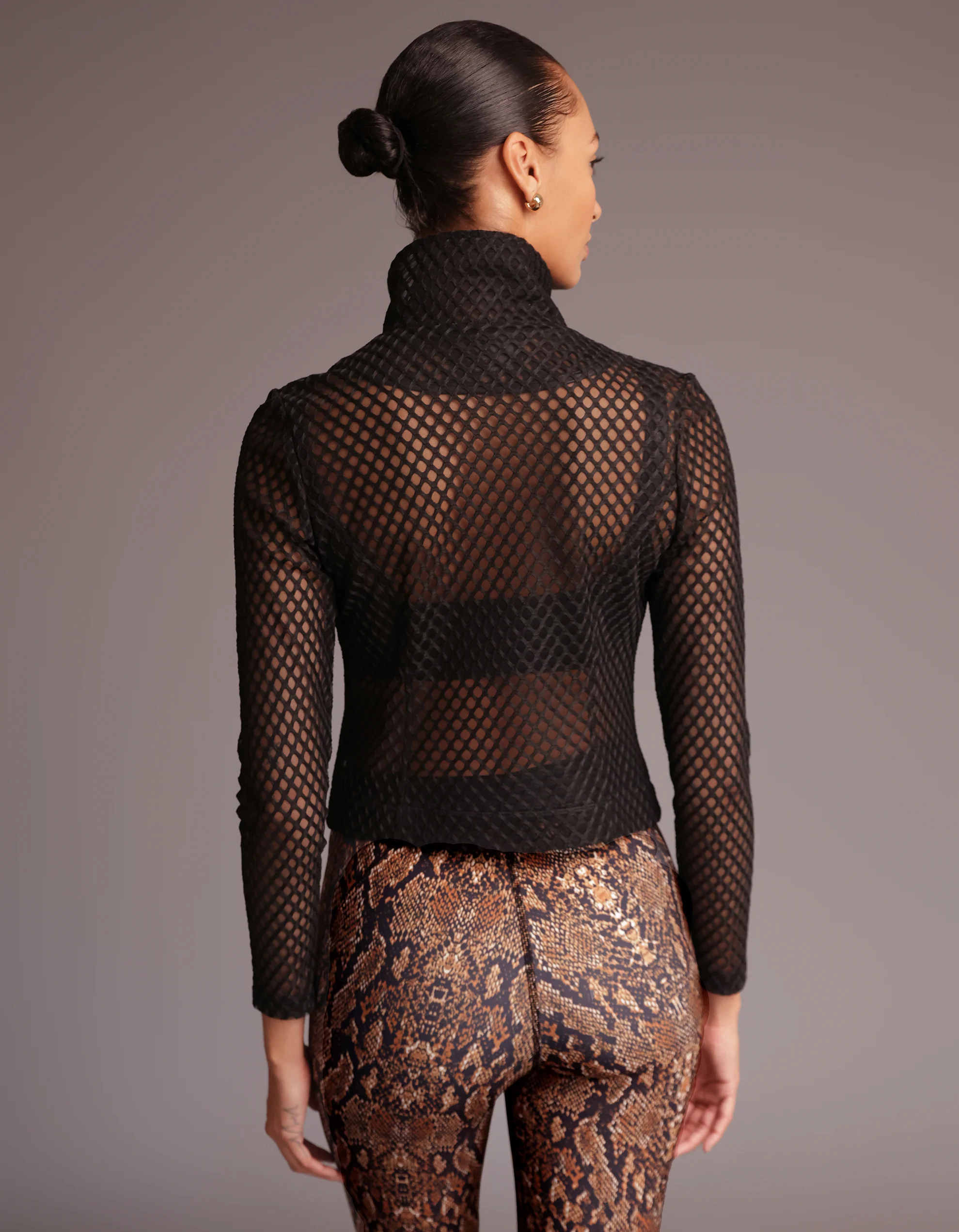 MESH BIKER JACKET [BLACK] - Image 2