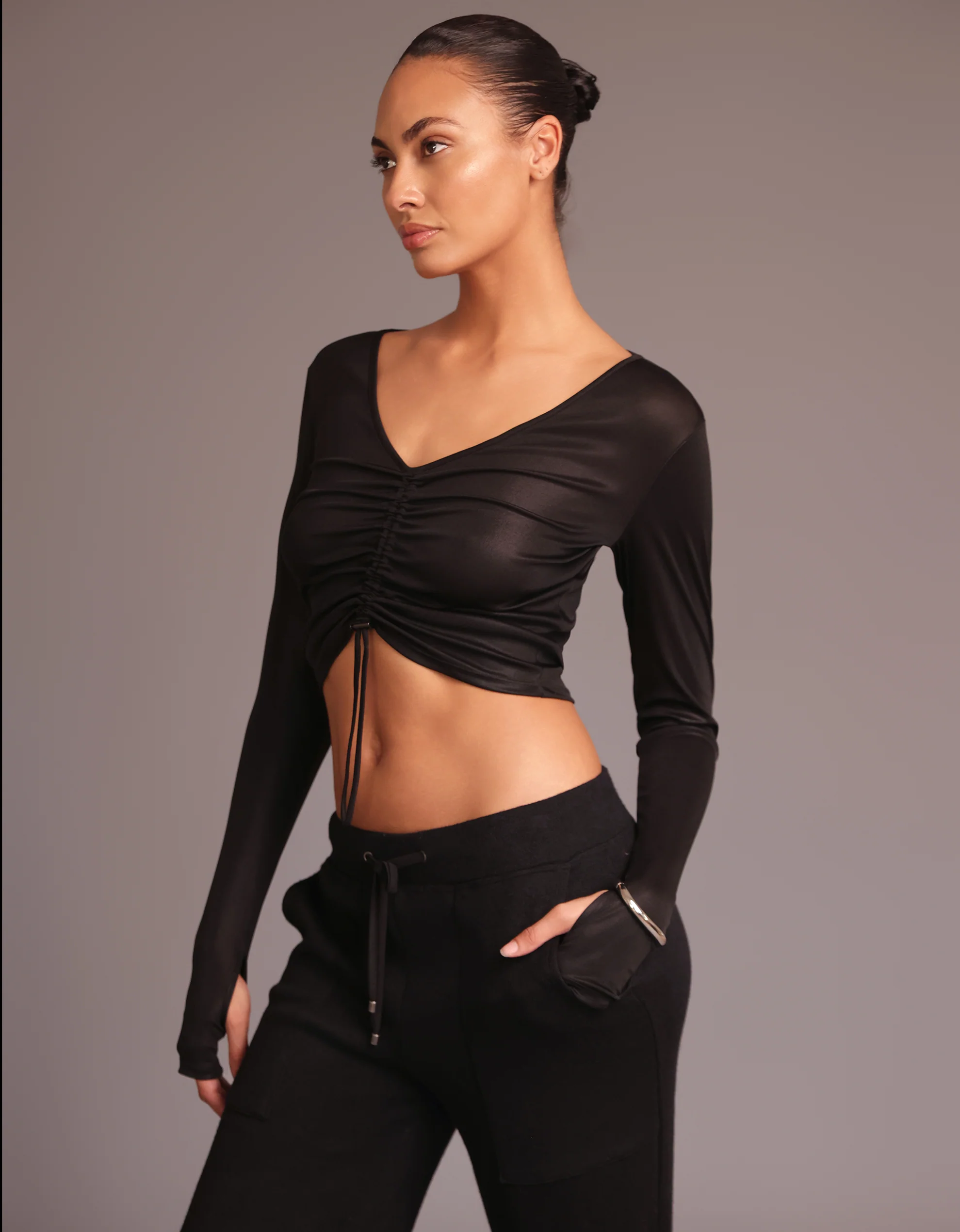 RUCHED TOP [Onyx] - Image 3