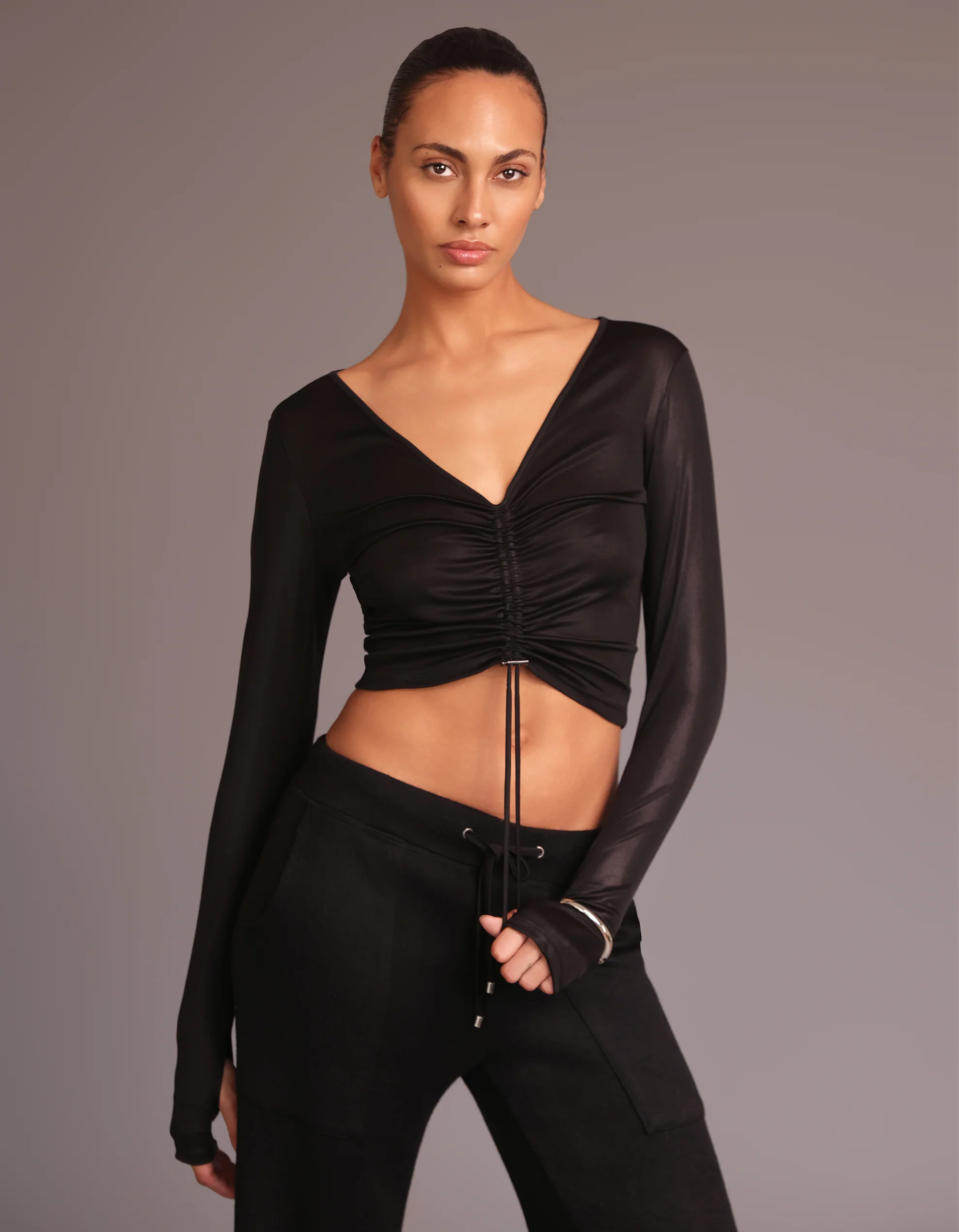 RUCHED TOP [Onyx] - Image 4
