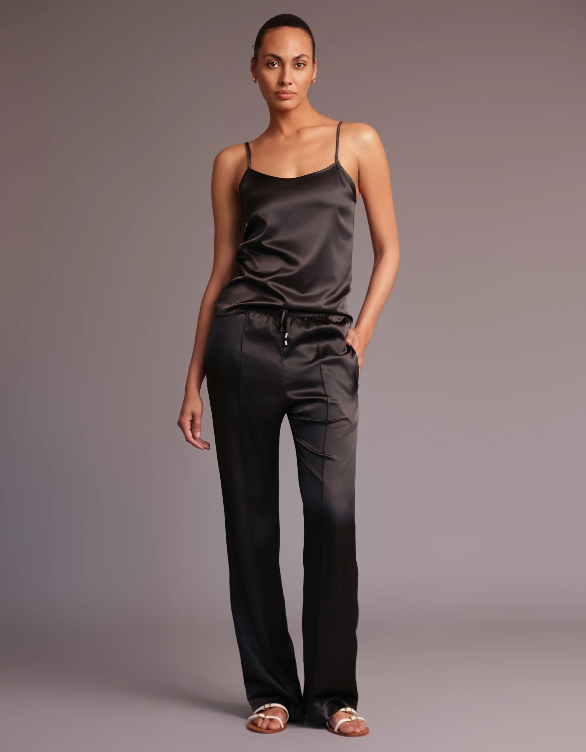 SATIN CAMI [BLACK] - Image 4